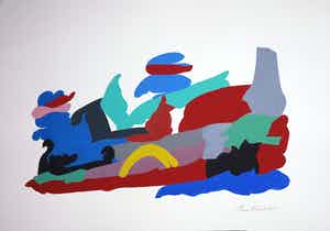 Henri Plaat - Gouache, Zonder titel (Groot) verkocht voor € 70!