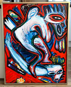 Henk Vierveijzer - Acrylverf op paneel: zonder titel verkauft für € 599!