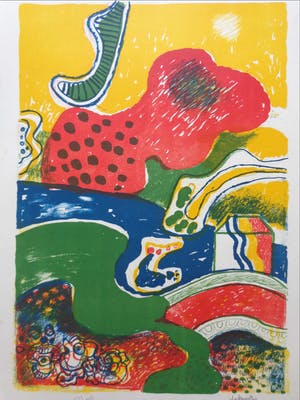 Jan Cobbaert - COBRA-FIGURATIE / KLEURLITHO / 70x54cm / SIG kopen? Bied vanaf 1!