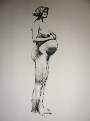 Peter Klashorst - Litho. Titel, "Pregnant" . kopen? Bied vanaf 35!