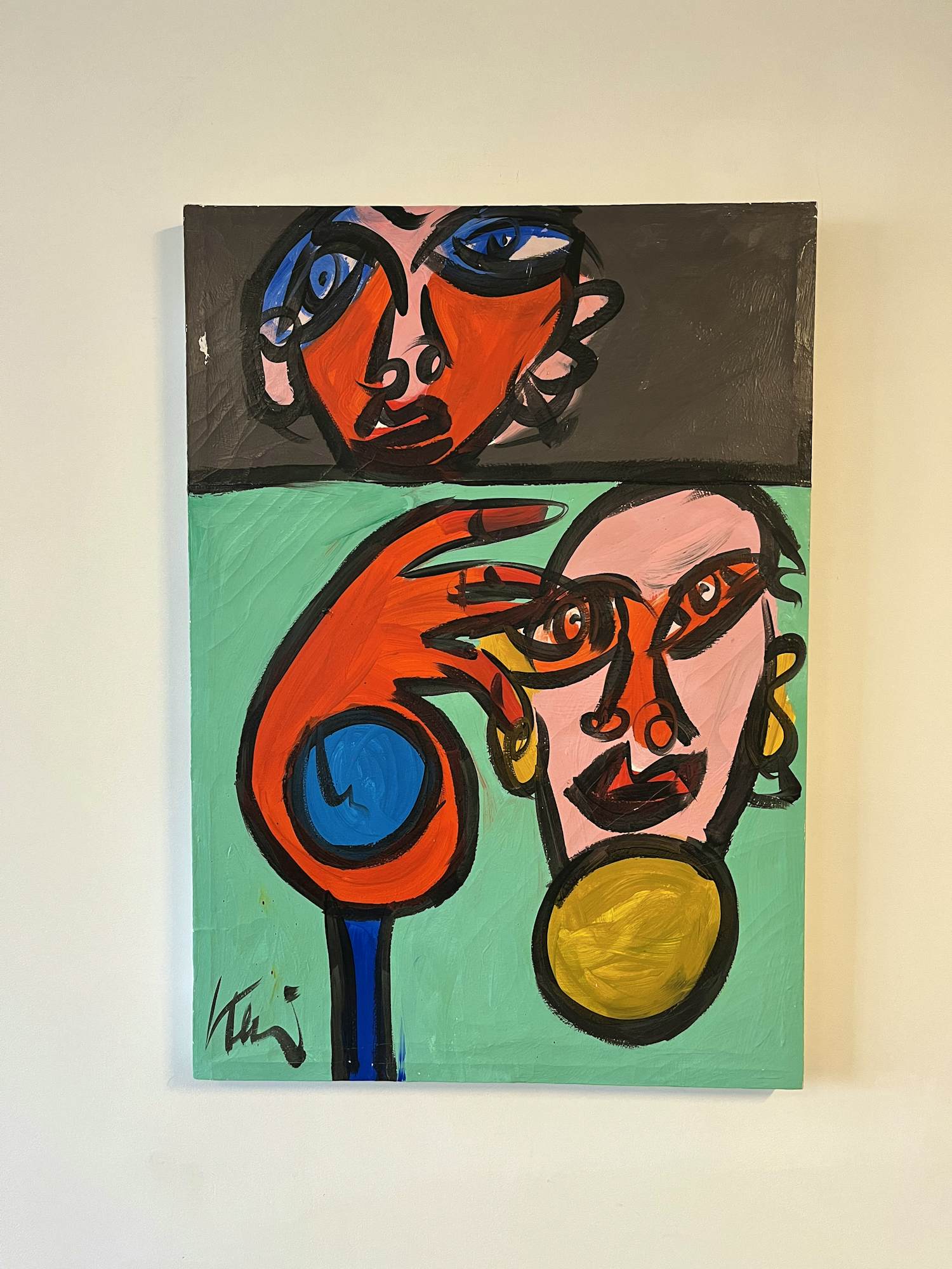 Peter Robert Keil - Dubbel Portret licht groen kopen? Bied vanaf 100!