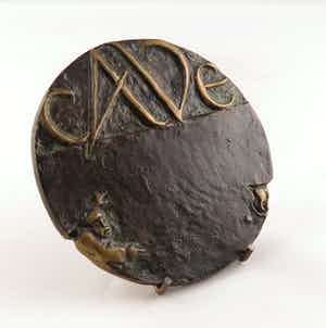 Theo van de Vathorst - Bronzen panning, Cave Canem verkocht voor € 80!