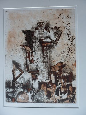 Niet of onleesbaar gesigneerd - Ets, titel : "Herinnering I kopen? Bied vanaf 1!