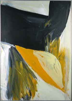 Raymond Perridon - Acryl op papier, Zonder titel - Ingelijst (Groot) verkocht voor € 80!