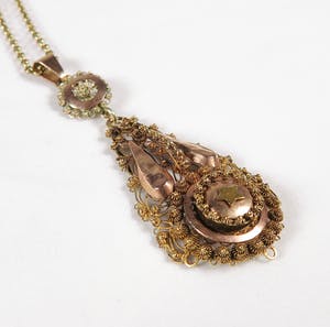 8K Goud - Filigrein hanger (met collier) kopen? Bied vanaf 1!