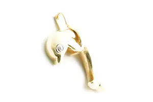 59- Massief  18 karaats geel-gouden "dolfijn" hanger - met ca. 0.035ct diamant kopen? Bied vanaf 570!