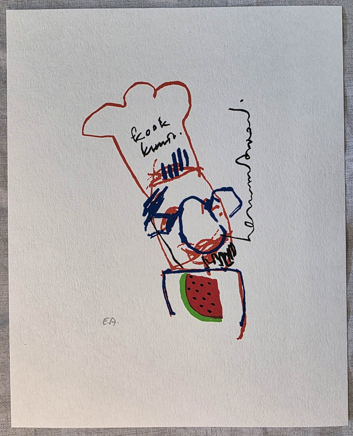 Herman Brood - Kookkunst - zeefdruk - EA verkocht voor € 60!