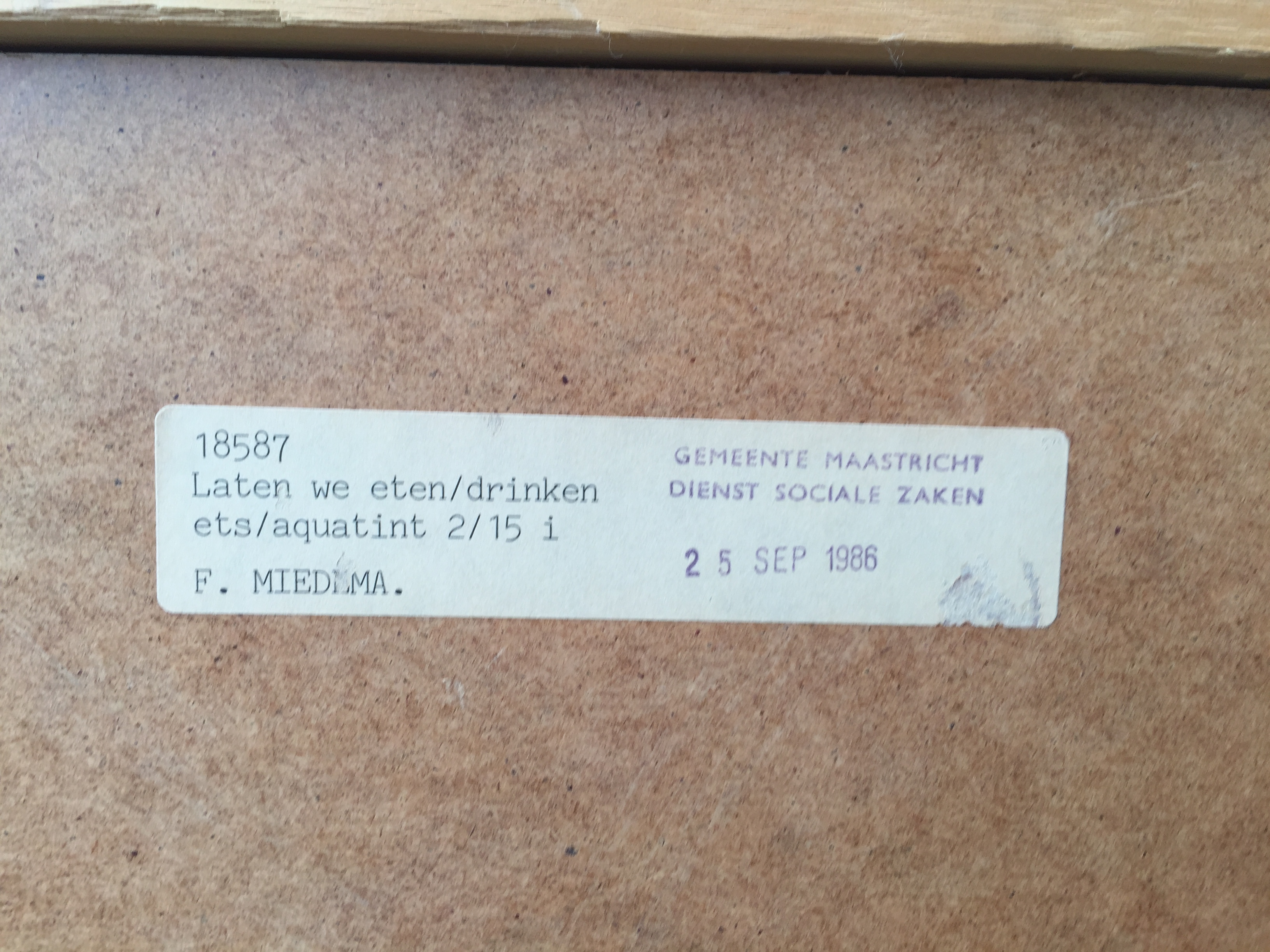 Folly Miedema - Laten we eten en drinken want morgen sterven wij kopen? Bied vanaf 1!