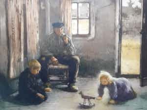 Franz Charlet - grand papa (78 x 88) verkocht voor € 75!