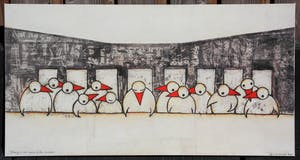 Hans Innemee - Giclee op doek: "Being in the centre of the universe..." - 2007 + certificaat kopen? Bied vanaf 299!