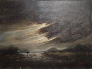 Niet of onleesbaar gesigneerd - Riviergezicht. kopen? Bied vanaf 10!