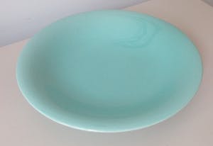 Niet of onleesbaar gesigneerd - Turqoise platelen Fruitschaal kopen? Bied vanaf 1!