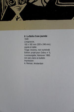 Corneille - zeer zeldzame linogravure: La belle d'une Journée - 1949 kopen? Bied vanaf 750!