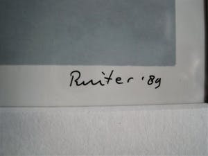 Jean Ruiter - Kleine Oplage (1/5) "overspannen toeristen / Florence"- gesigneerd - ingelijst kopen? Bied vanaf 39!