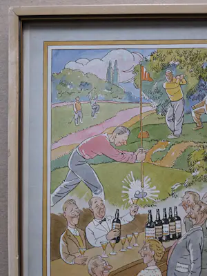Bernard van Vlijmen - Reuchlin Hole-in-One Club. Golf cartoon. kopen? Bied vanaf 49!