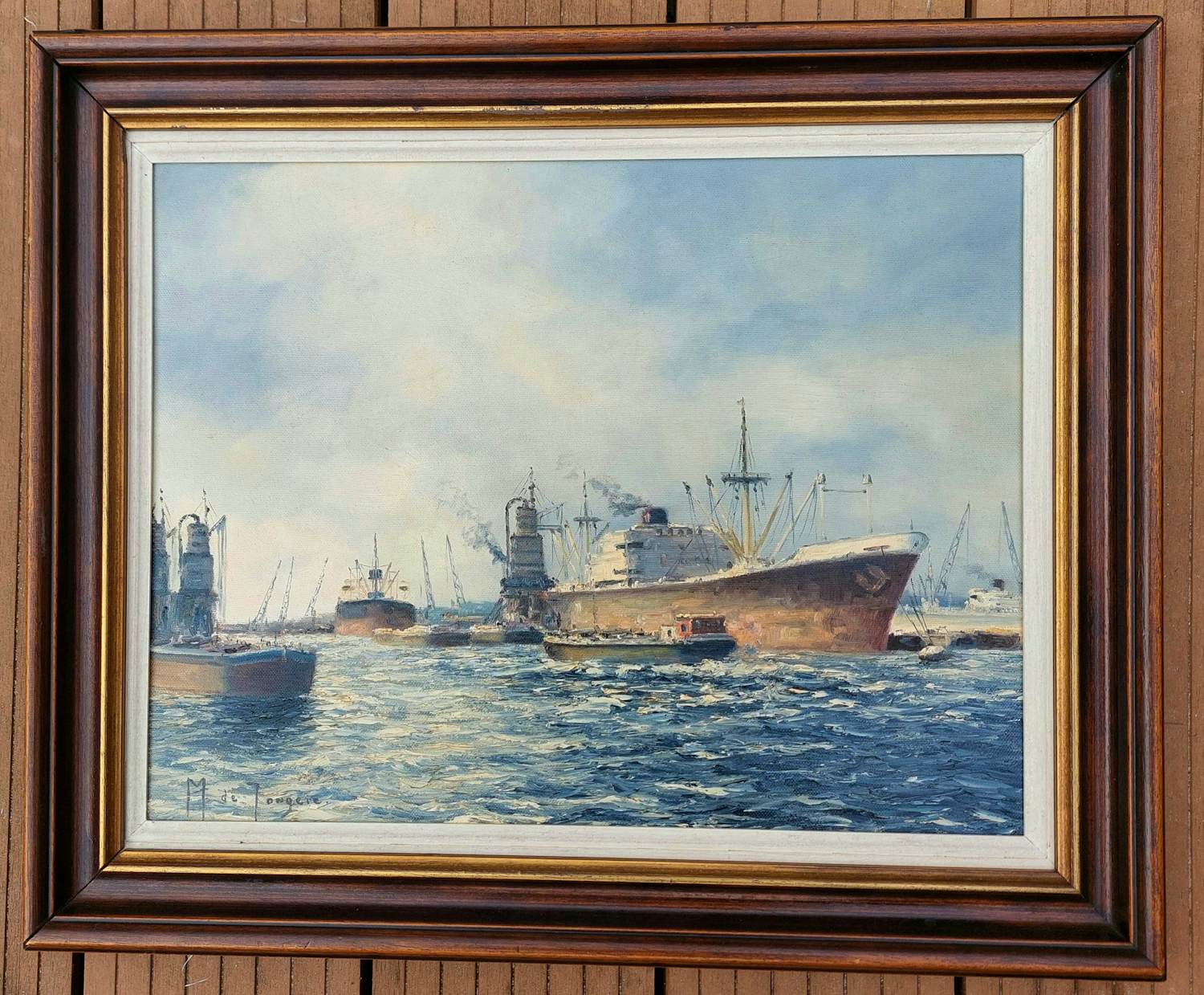 Marius de Jongere - Fraai havengezicht van Rotterdam kopen? Bied vanaf 750!