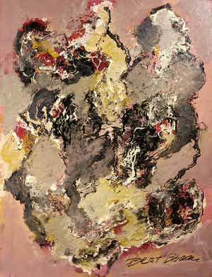 Bert Braam - Acryl op doek, Zonder titel verkocht voor € 1!