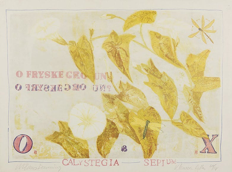 Minno Banning - Kleurenlithografie - O Fryske groun kopen? Bied vanaf 10!