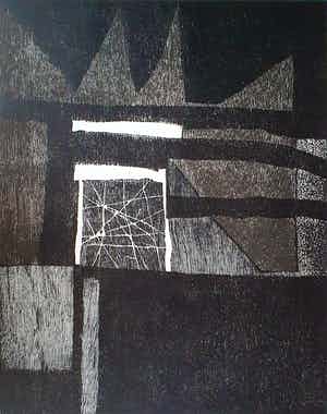 Guillaume Le Roy - Houtsnede 1985 (groot) verkocht voor € 65!