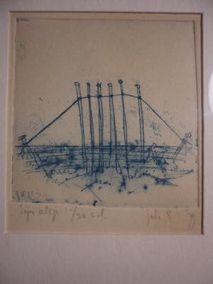 Johan Sietzema - Kleuren ets. Titel, "Lijn nr 5". kopen? Bied vanaf 20!
