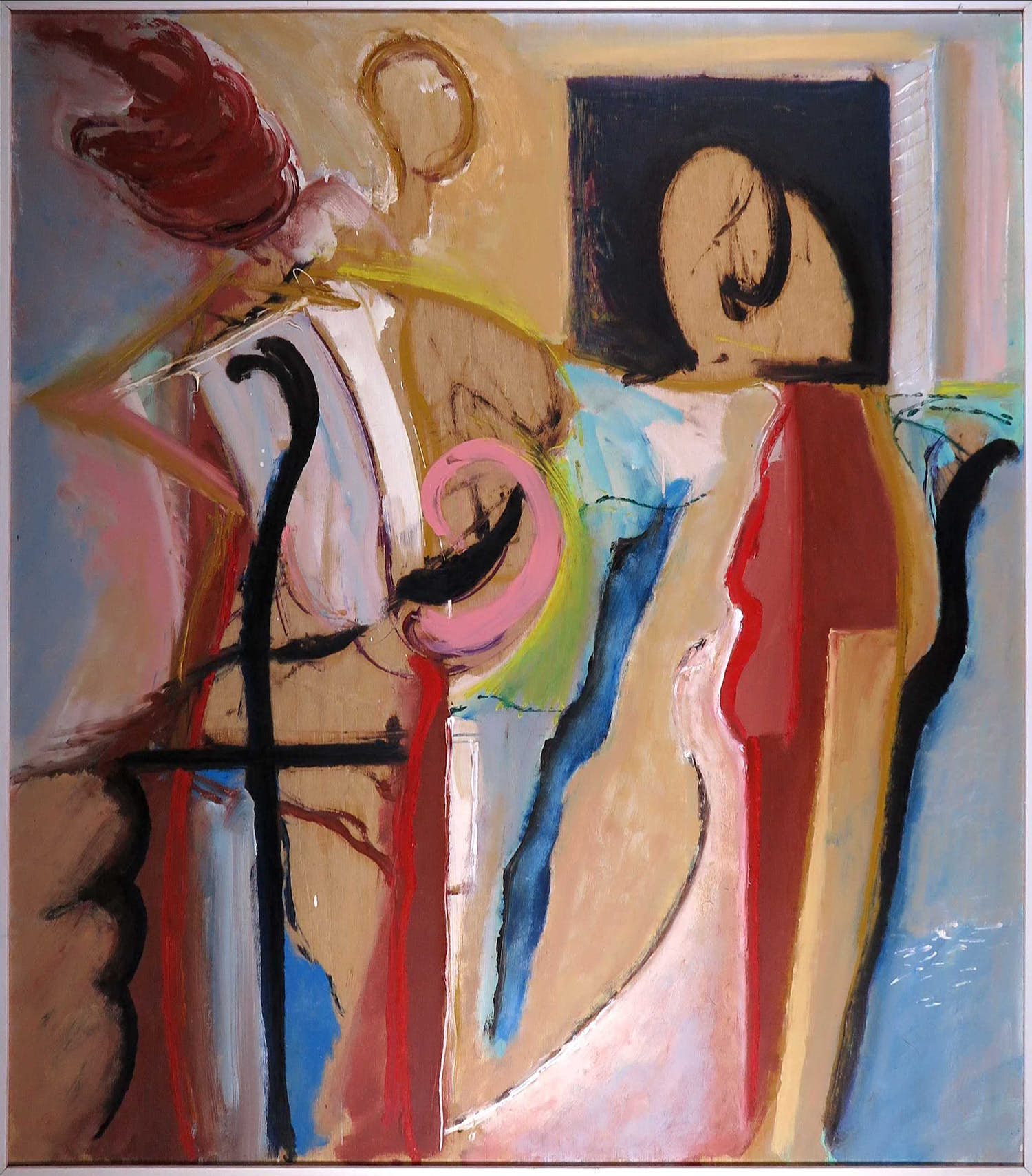 Han Sterk - Olieverf op paneel, Z.T. Abstracte compositie - Ingelijst (Zeer groot) kopen? Bied vanaf 1!