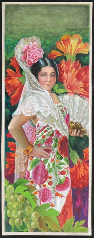 Niet of onleesbaar gesigneerd - Gouache en aquarel, Lot van drie ontwerptekeningen kopen? Bied vanaf 1!