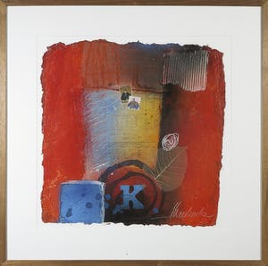 Theo Koster - Zeefdruk en collage, Zonder titel - Ingelijst kopen? Bied vanaf 40!