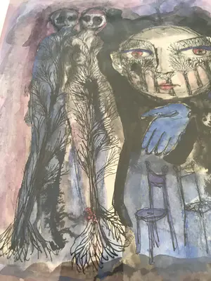 Judith Boer - Prachtige gesigneerde aquarel - 1971 - Zeer goede staat - Uniek werk kopen? Bied vanaf 95!