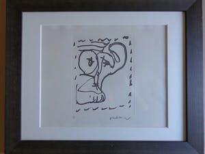 Pierre Alechinsky - COBRA / ZW-W ETS / 51x63cm / KADER / SIG / POEMES / EXEMPLAAR VOOR DICHTER kopen? Bied vanaf 220!