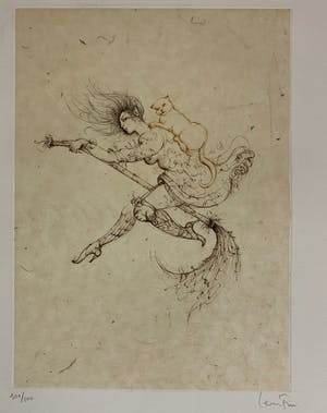 Leonor Fini - Aquatint La Sorcière sur le Balai kopen? Bied vanaf 50!