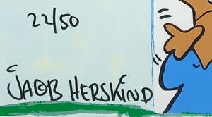 Jacob Herskind - Zeefdruk, Golf - Ingelijst (Groot) kopen? Bied vanaf 1!