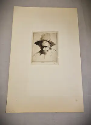 Leendert van der Vlist - Leidse school ETS omstreeks 1920 "landarbeider" potloodgesigneerd kopen? Bied vanaf 29!