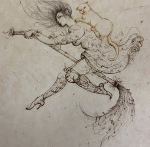 Leonor Fini - Aquatint La Sorcière sur le Balai kopen? Bied vanaf 25!