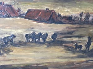 Georges Teugels - Herder met kudde schapen kopen? Bied vanaf 40!