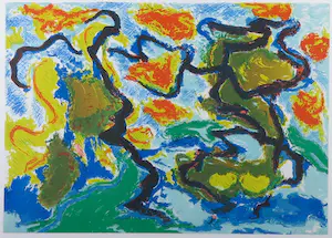 Jan Commandeur - Litho, Zonder titel - Ingelijst kopen? Bied vanaf 50!