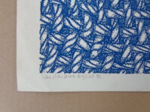 Har Sanders - GEWEVEN STUK STOF / KLEURLITHO / 50x70cm / SIG / 1972 kopen? Bied vanaf 25!