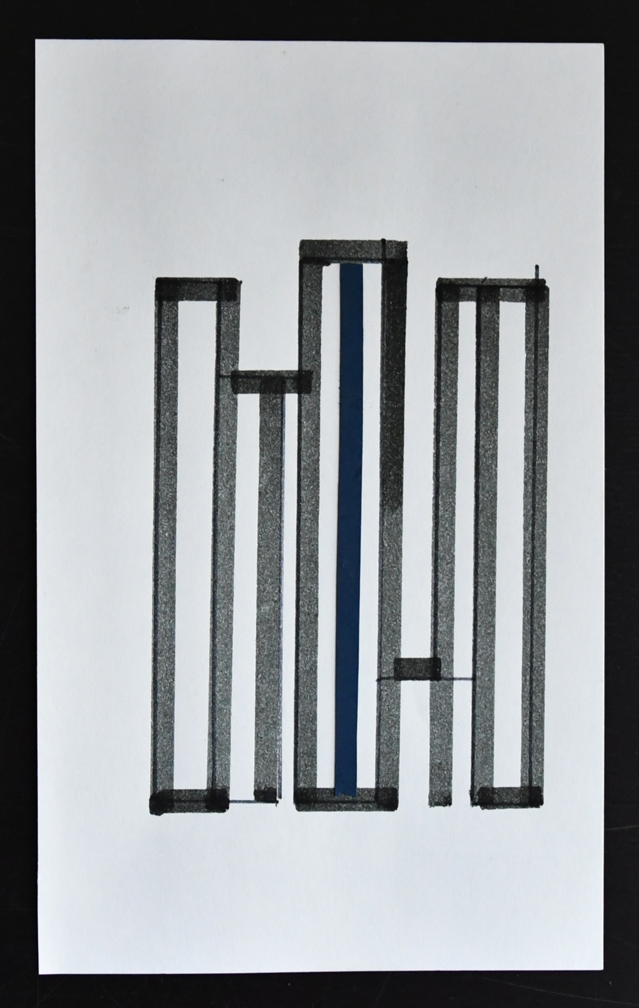 Siep van den Berg - CONSTRUCTIVISTISCHE Compositie/ collage in blauw # 1980, mint kopen? Bied vanaf 39!