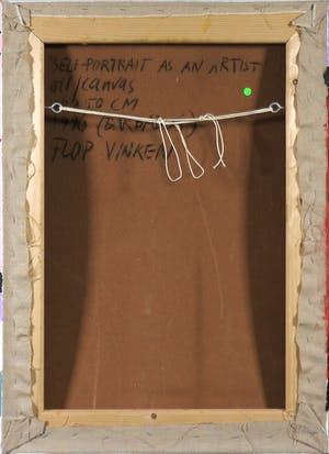 Flop Vinken - Olieverf op doek op hardboard, Self-portrait as an artist kopen? Bied vanaf 1!