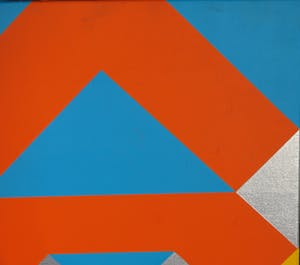 Evert Jan Monroy - Acryl op doek, 1b (Abstract geometrische compositie) - Ingelijst (Zeer groot) kopen? Bied vanaf 200!
