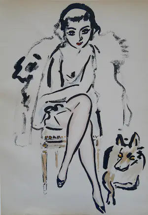 Kees van Dongen - 'Femme au Chien', Pochoir kopen? Bied vanaf 875!