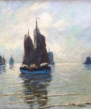 AcheterCarl Wilhelm Mosblech - Marine met zeilboten.? Enchérissez de 267!