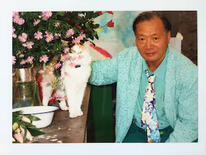 Walasse Ting - Werkt in Atelier Sam Francis - 5 originele foto's - 3 professionele dia's kopen? Bied vanaf 60!