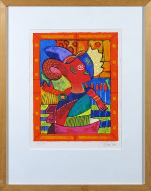 Clemens Briels - Zeefdruk, Zonder titel - Ingelijst kopen? Bied vanaf 100!