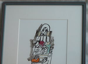 Niet of onleesbaar gesigneerd - Aquarel , “Wedding Day Blues“ – gesigneerd & ingelijst - 1993 kopen? Bied vanaf 1!