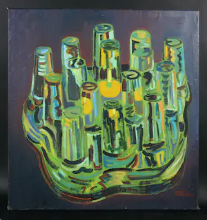 Truus van den Heuvel - Olieverf op doek, Theelicht kopen? Bied vanaf 50!