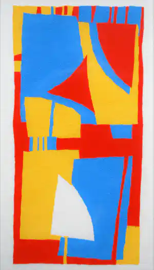 Cecile van Spronsen - Yellow, red and blue IX - zeefdruk opl. 8/20 verkauft für € 60!