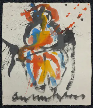 Anton Heyboer - Inkttekening op dik molenpapier, Figuur kaufen? Bieten Sie von 250!