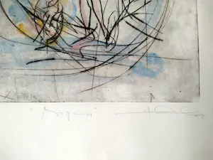 Niet of onleesbaar gesigneerd - dromerig, bloot, luchtig en elegant; dame met ketting kopen? Bied vanaf 1!