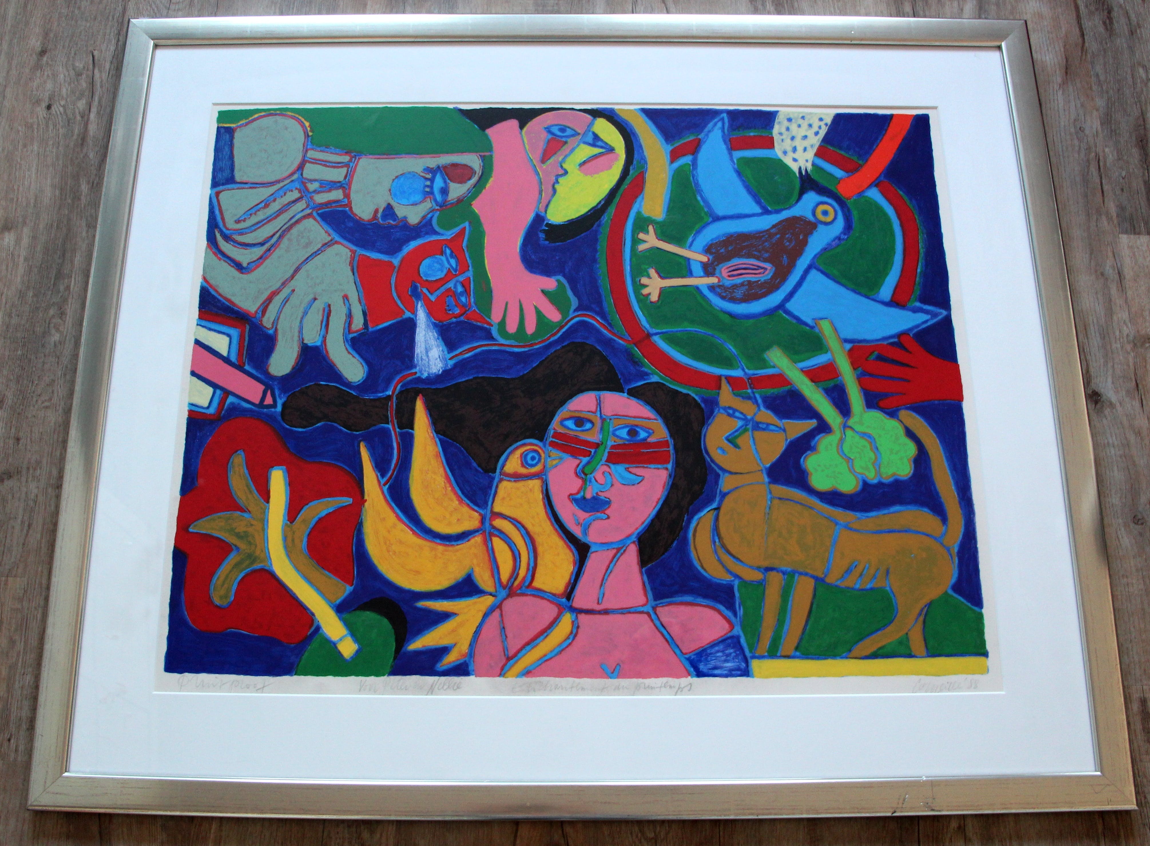 Corneille - zeefdruk: Enchantement du Printemps - 1988 (groot) kopen? Bied vanaf 795!