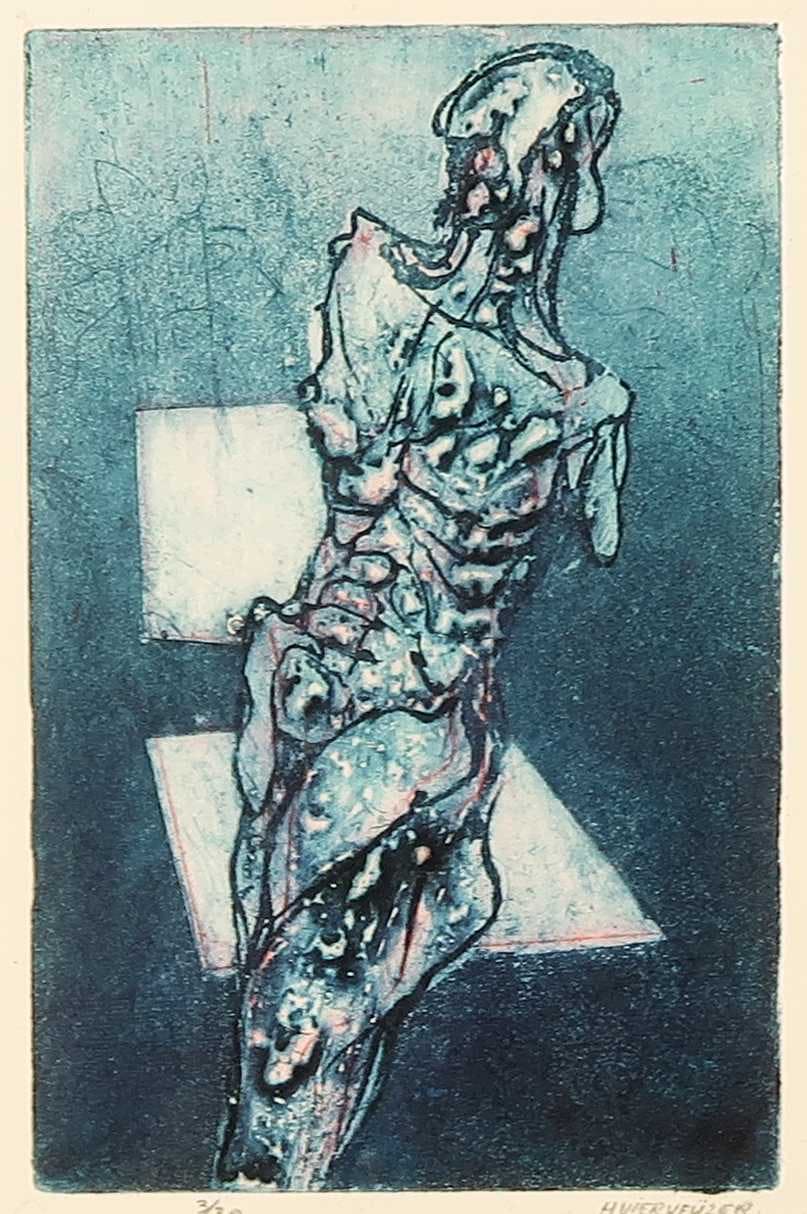 Henk Vierveijzer - Ets, Skelet kopen? Bied vanaf 1!